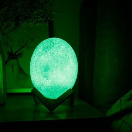 3D Printing Dinosaur Egg Light Night Lamp Remote Control for Bedroom (WHITE)
