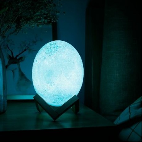 3D Printing Dinosaur Egg Light Night Lamp Remote Control for Bedroom (WHITE)