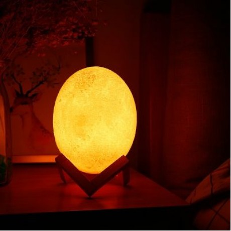 3D Printing Dinosaur Egg Light Night Lamp Remote Control for Bedroom (WHITE)