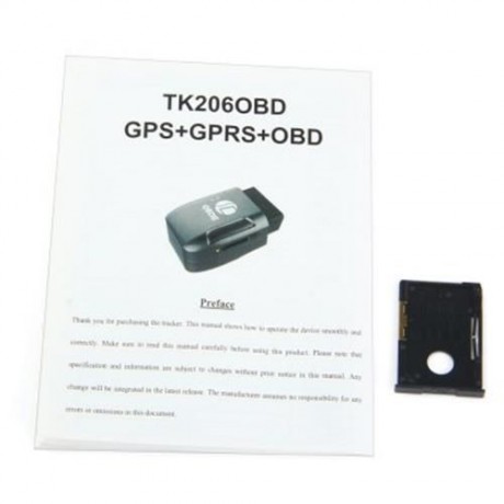 TK206 CAR VEHICLE OBDII INTERFACE GPS GPRS TRACKER WITH VIBRATION ALARM