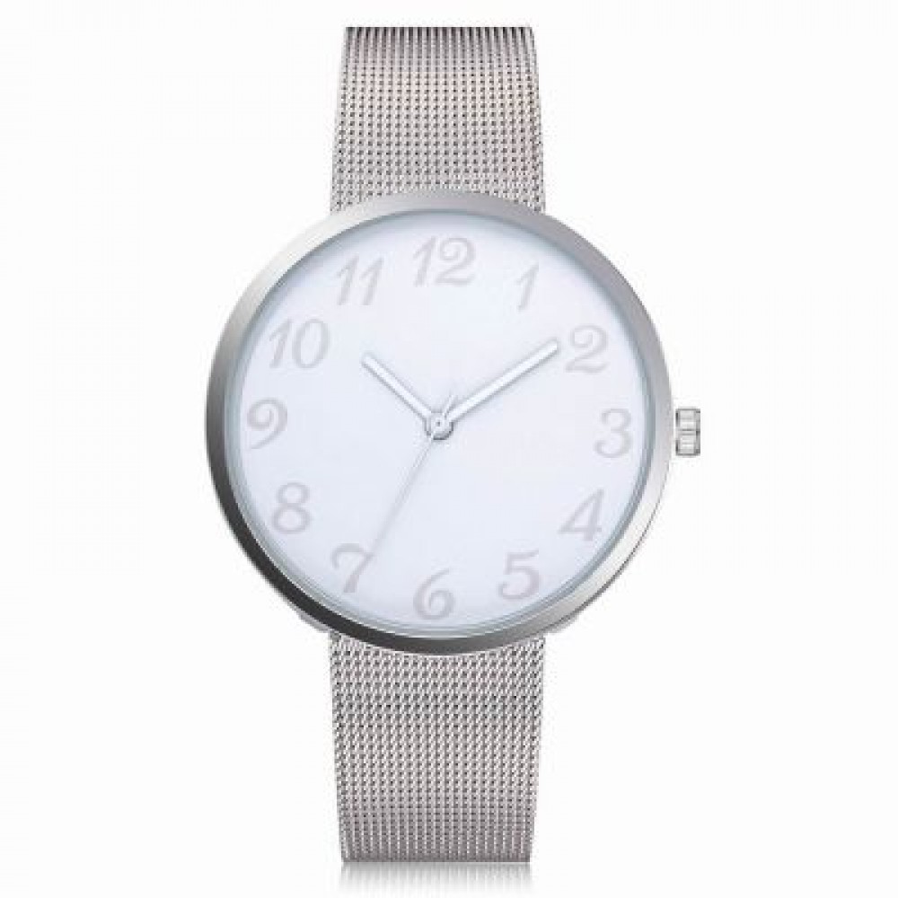 Lvpai P400 Women Quartz Wrist Watch Mesh Alloy Band Analog (WHITE)