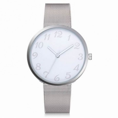 Lvpai P400 Women Quartz Wrist Watch Mesh Alloy Band Analog (WHITE)