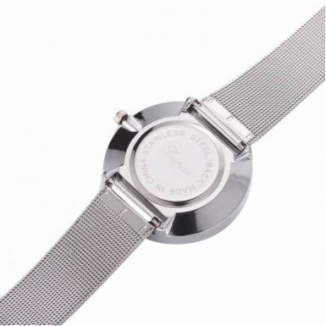 Lvpai P400 Women Quartz Wrist Watch Mesh Alloy Band Analog (WHITE)