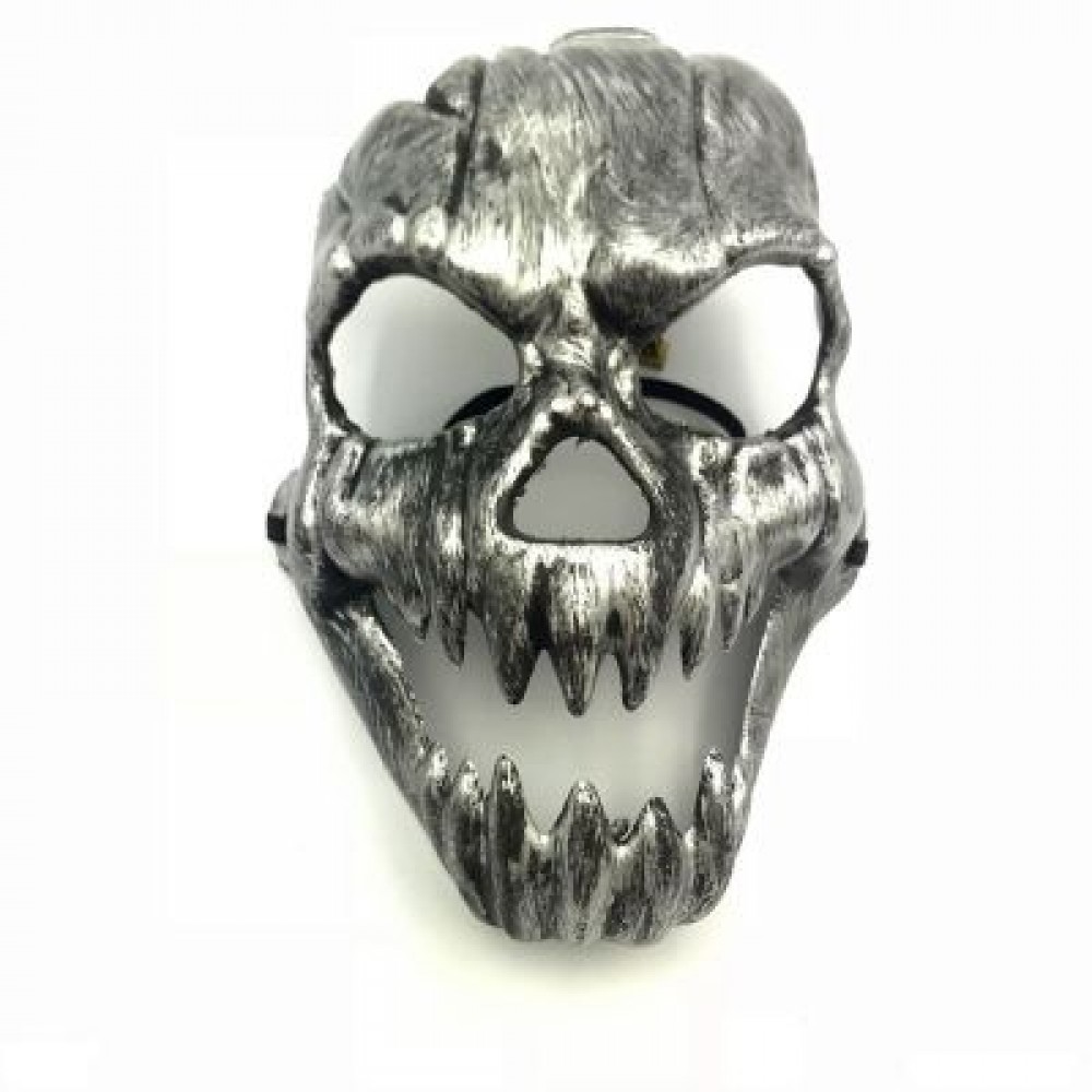 Fire Kirin Antique Skull Eye Mask for Halloween Masquerade Party (CARBON GRAY)