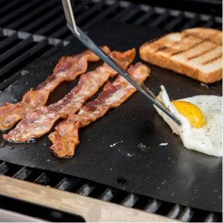 Non-stick BBQ Mat Heat-resistant Grilling Sheet (BLACK)