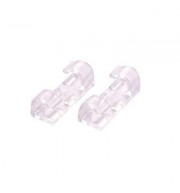 20 Pcs Wire Cable Holder Clip Winder Organizer Management (TRANSPARENT)