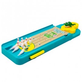 MoFun 1788 - B Mini Frog Bowling Table Desktop Game Launcher Toy (GREENISH BLUE)