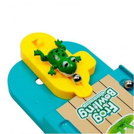 MoFun 1788 - B Mini Frog Bowling Table Desktop Game Launcher Toy (GREENISH BLUE)