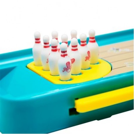 MoFun 1788 - B Mini Frog Bowling Table Desktop Game Launcher Toy (GREENISH BLUE)