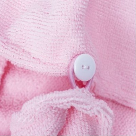 Cartoon Rabbit Super Absorbent Fiber Dry Hair Cap Towel 2PCS (PINK)