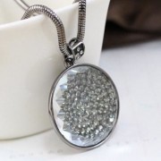 STYLISH WOMEN'S CRYSTAL ROUND SWEATER CHAIN NECKLACE (COLOR ASSORTED)