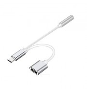 2 in 1 USB C Type C to 3.5mm Headphone Audio Aux Jack Charge Adapter Cable Converter for X