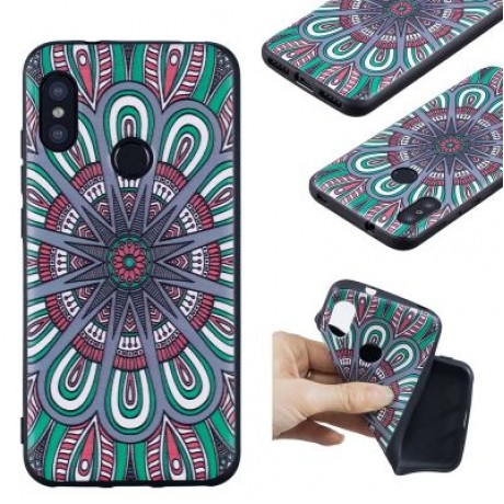 TPU Relief Case for Xiaomi Mi A2 Lite Mandala Pattern (MULTI)
