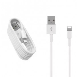 2 in 1 8 Pin Cable with Portable Travel Wall Charger Adapter EU Plug for iPhone (BLACK)