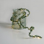 5M 50 LEDs Green Leaves String Light for Party Wall Window (MEDIUM FOREST GREEN)