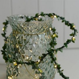 5M 50 LEDs Green Leaves String Light for Party Wall Window (MEDIUM FOREST GREEN)