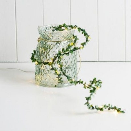 3M 30 LEDs Green Leaves String Light for Party Wall Window Home (SEAWEED GREEN)