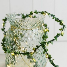 3M 30 LEDs Green Leaves String Light for Party Wall Window Home (SEAWEED GREEN)