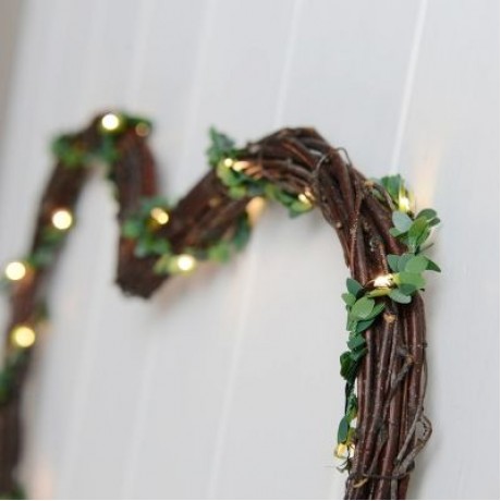 3M 30 LEDs Green Leaves String Light for Party Wall Window Home (SEAWEED GREEN)