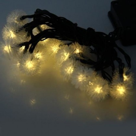 CHRISTMAS TREE DECORS 5M 20 LED SOLAR STRING LIGHT CHUZZLE SHAPE LAMP XMAS TREE ORNAMENT (