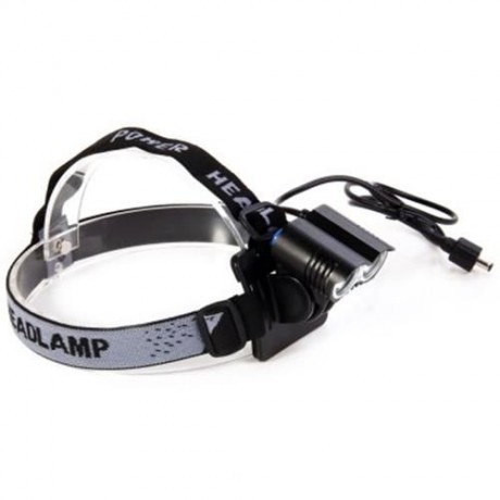 DARK KNIGHT LR-2 LED CYCLING LAMP 4 MODES HEADLAMP BIKE HANDLEBAR LIGHT - EU PLUG (BLACK)