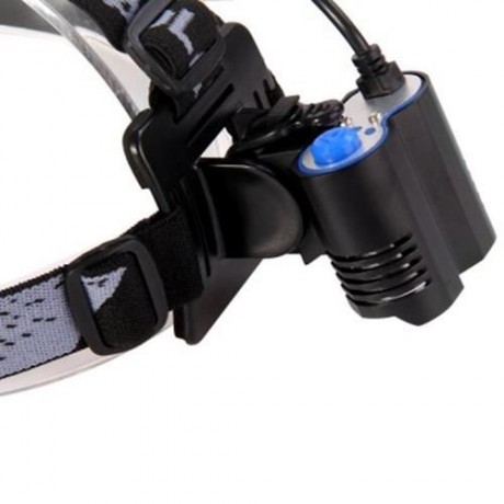 DARK KNIGHT LR-2 LED CYCLING LAMP 4 MODES HEADLAMP BIKE HANDLEBAR LIGHT - EU PLUG (BLACK)