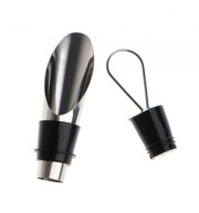 Stainless Steel Wine Bottle Stoppers Funnel Pourer for Bar Accessories (SILVER)