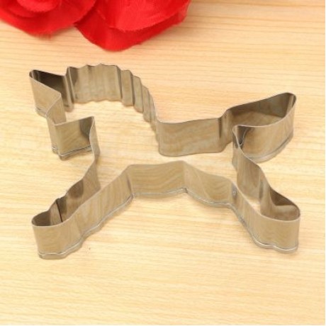 Unicorn Shape Biscuit Cookie Cutter Horse Tools Stainless Steel Baking Mold (PLATINUM)