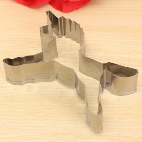Unicorn Shape Biscuit Cookie Cutter Horse Tools Stainless Steel Baking Mold (PLATINUM)