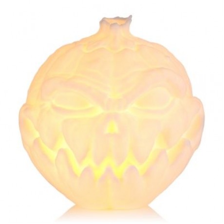 3D Printing Devil Pumpkin Face Light Patting Night Lamp for Halloween (WHITE)