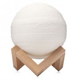3D Printing Planet Lamp Night Light Remote Control for Bedroom (WHITE)