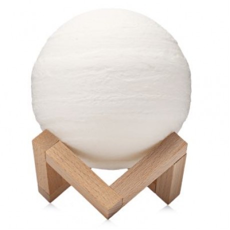 3D Printing Planet Lamp Night Light Remote Control for Bedroom (WHITE)