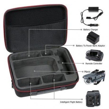 EVA Hard Portable Shoulder Handheld Carry Case for DJI Mavic Pro Drone (BLACK)