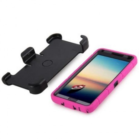 3 IN 1 TWO LAYERS HEAVY DUTY IMPACT RESISTANT DROP PROTECTION CASE WITH CLIP CIRCLE STAND 