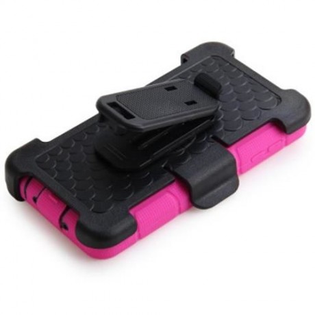 3 IN 1 TWO LAYERS HEAVY DUTY IMPACT RESISTANT DROP PROTECTION CASE WITH CLIP CIRCLE STAND 