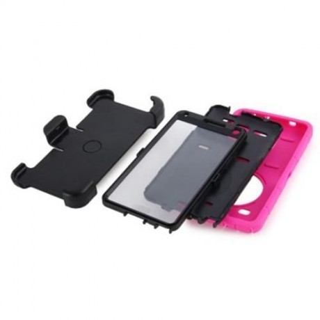 3 IN 1 TWO LAYERS HEAVY DUTY IMPACT RESISTANT DROP PROTECTION CASE WITH CLIP CIRCLE STAND 