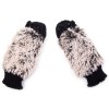PAIR OF CUTE HEDGEHOG SHAPE COLOR BLOCK KNITTED GLOVES FOR WOMEN (COLOR ASSORTED)