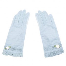 PAIR OF CUTE LACE SOLID COLOR GLOVES FOR WOMEN (RANDOM COLOR)