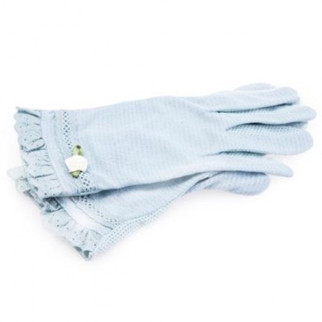 PAIR OF CUTE LACE SOLID COLOR GLOVES FOR WOMEN (RANDOM COLOR)