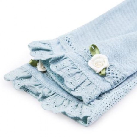 PAIR OF CUTE LACE SOLID COLOR GLOVES FOR WOMEN (RANDOM COLOR)