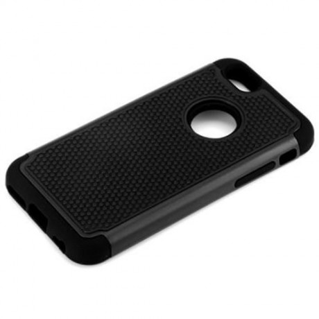 PLASTIC AND SOFT SILICONE MATERIAL BACK CASE COVER WITH FOOTBALL TEXTURE DESIGN FOR IPHONE
