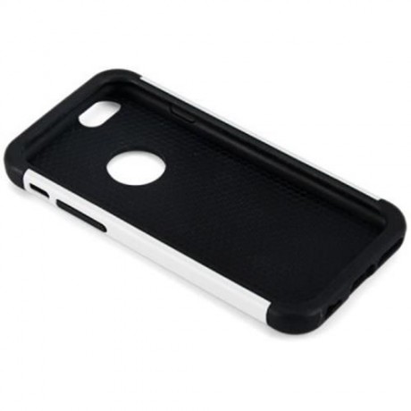 PLASTIC AND SOFT SILICONE MATERIAL BACK CASE COVER WITH FOOTBALL TEXTURE DESIGN FOR IPHONE