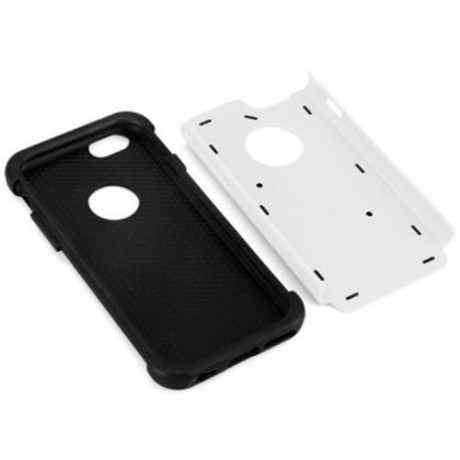 PLASTIC AND SOFT SILICONE MATERIAL BACK CASE COVER WITH FOOTBALL TEXTURE DESIGN FOR IPHONE