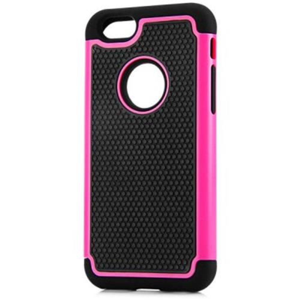 PLASTIC AND SOFT SILICONE MATERIAL BACK CASE COVER WITH FOOTBALL TEXTURE DESIGN FOR IPHONE