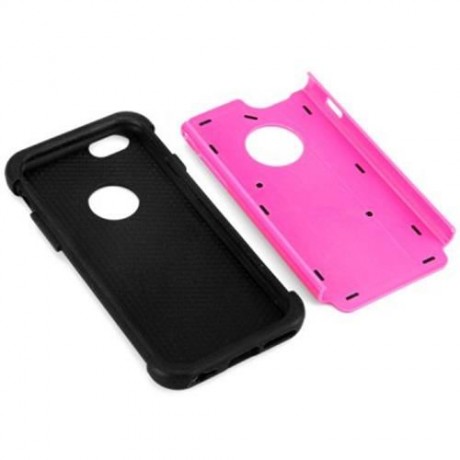 PLASTIC AND SOFT SILICONE MATERIAL BACK CASE COVER WITH FOOTBALL TEXTURE DESIGN FOR IPHONE