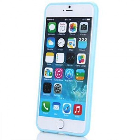 FROSTED BACK COVER CASE WITH TPU MATERIAL FOR IPHONE 6 PLUS (BLUE)