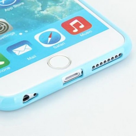 FROSTED BACK COVER CASE WITH TPU MATERIAL FOR IPHONE 6 PLUS (BLUE)