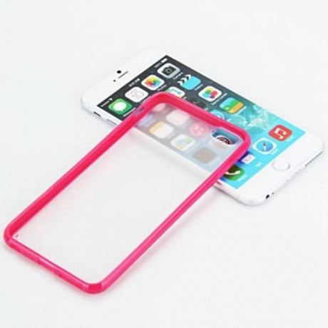 FROSTED BACK COVER CASE WITH TPU MATERIAL FOR IPHONE 6 PLUS (ROSE MADDER)