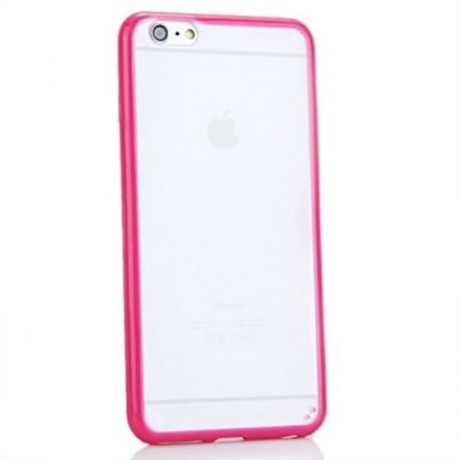 FROSTED BACK COVER CASE WITH TPU MATERIAL FOR IPHONE 6 PLUS (ROSE MADDER)
