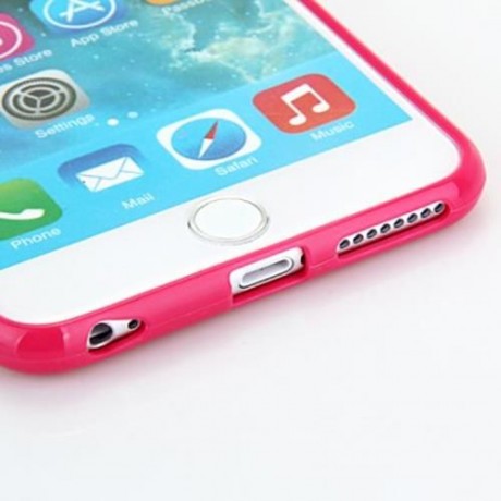 FROSTED BACK COVER CASE WITH TPU MATERIAL FOR IPHONE 6 PLUS (ROSE MADDER)